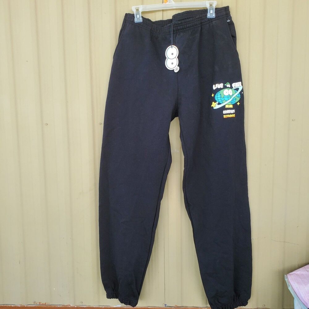 Barriers Worldwide 3landers NWT Sweatpants Black Sz XXL Elastic Waist Live Free